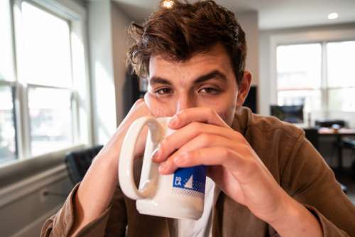 Drinking Coffee Man Free Photo