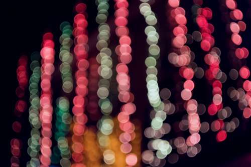 Colourful Light Creates Bokeh Photo