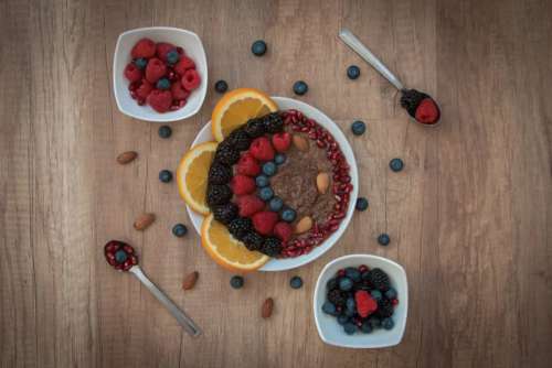 Sweet quinoa with berries for breakfast