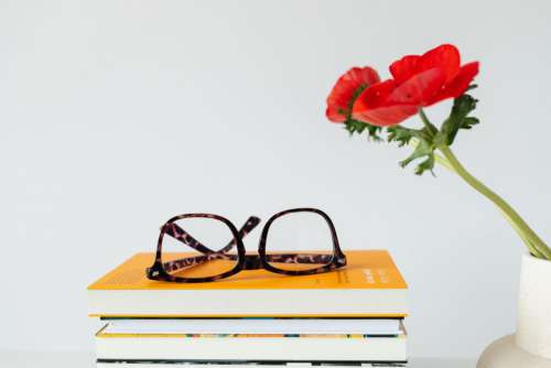 Books - Corrective Glasses - Flowers