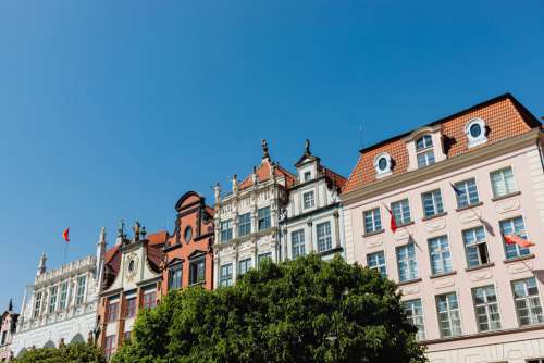 Beautiful architecture of the old town in Gdansk - Poland