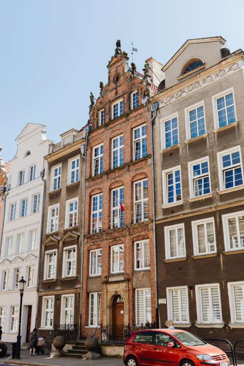 Beautiful architecture of the old town in Gdansk - Poland