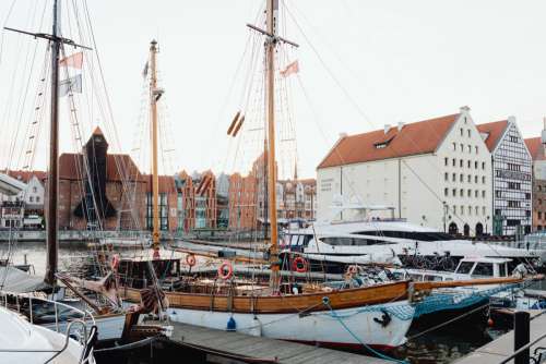 Beautiful architecture of the old town in Gdansk - Poland