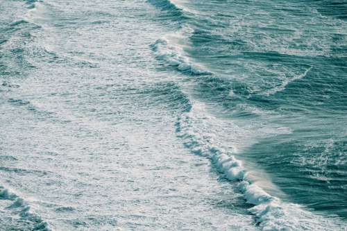 The Rough Wavy Waters Of The Ocean Photo