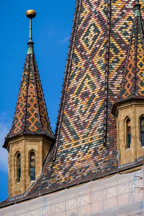 Colorful Pattern on Church Towers