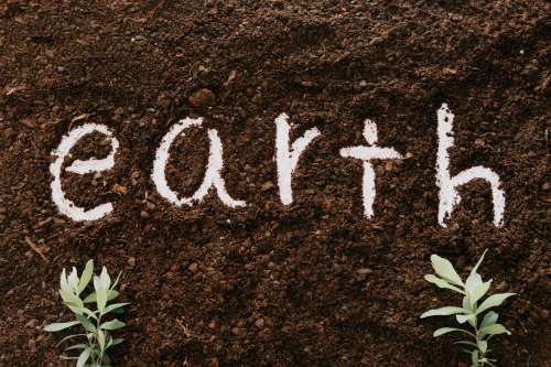 The Word Earth Written In The Dirt Photo