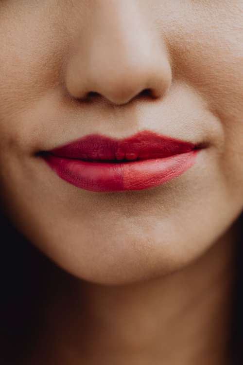 Sensual Portrait Of A Asian Woman With Flowers On Her Face