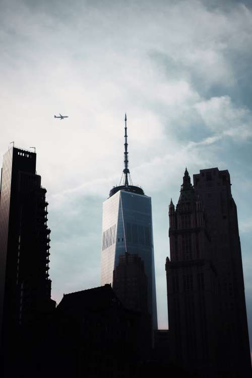 Camera Looks Up At Illuminated One World Trade Center Photo