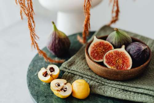 Beautiful and fresh red coloured figs
