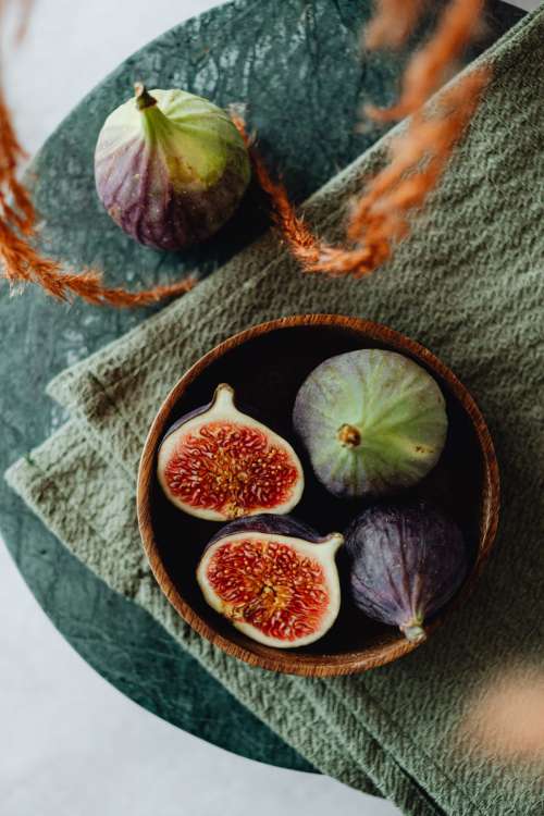 Beautiful and fresh red coloured figs