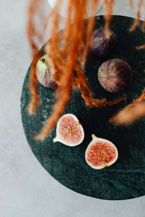 Beautiful and fresh red coloured figs