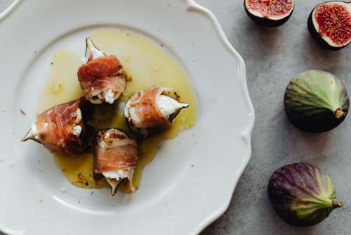 Beautiful and fresh red coloured figs