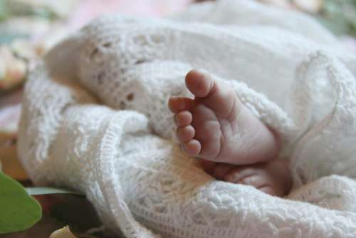 Baby Foot Toes No Cost Stock Image