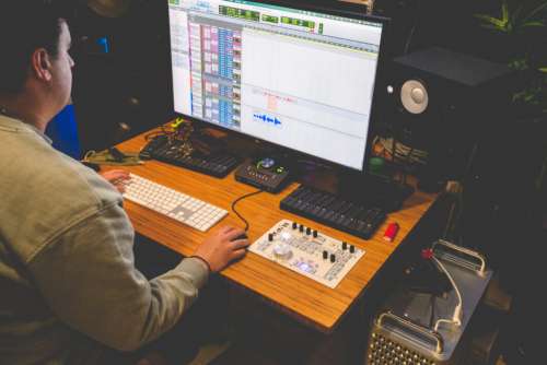 Recording Studio No Cost Stock Image