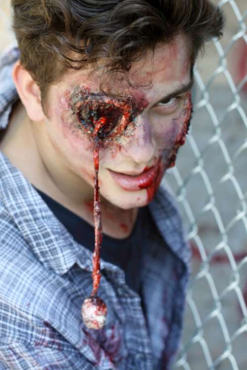 Zombie Halloween Costume No Cost Stock Image