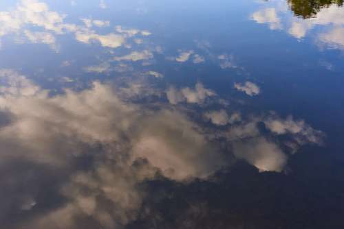 Sky Clouds Reflection No Cost Stock Image