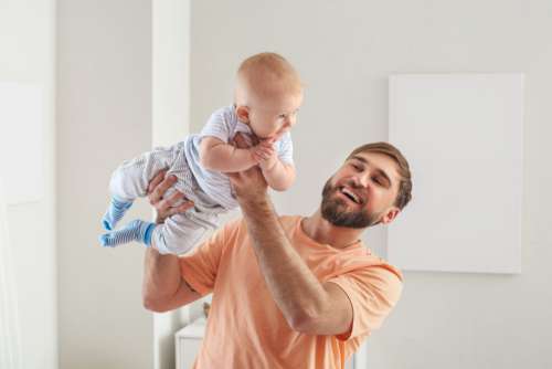 Father and Newborn No Cost Stock Image