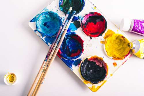 Paint Supplies Art No Cost Stock Image