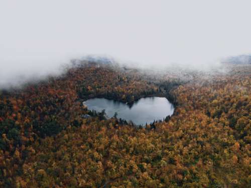 Heart shaped lake