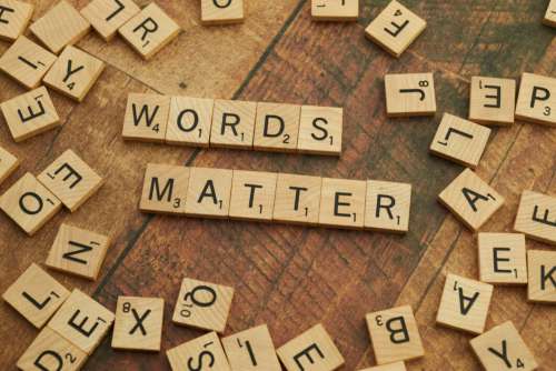 Words Matter Letters No Cost Stock Image