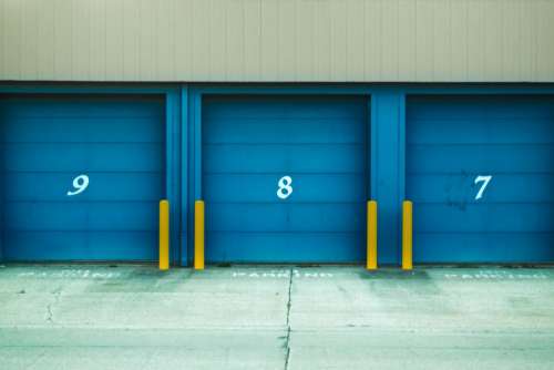 Industrial Garage Doors No Cost Stock Image