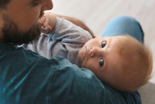 Father Child Infant No Cost Stock Image