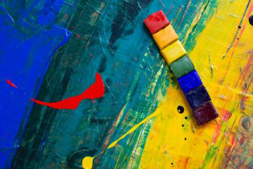 Colorful Abstract Painting No Cost Stock Image