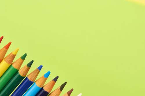 Colored Pencils Background No Cost Stock Image