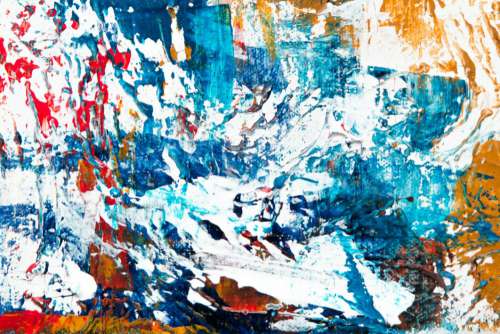 Messy Abstract Painting No Cost Stock Image