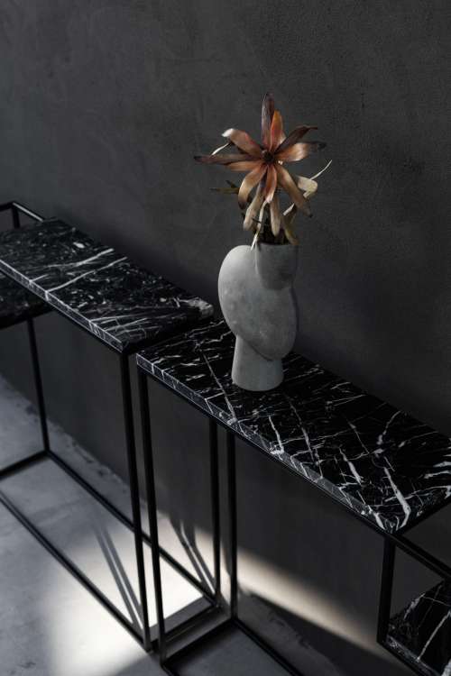 Dark mood aesthetics - furniture - black wall