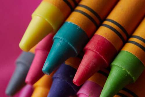 Crayons Close up Background No Cost Stock Image
