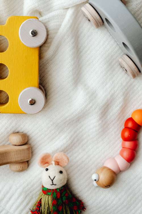 Eco-friendly plastic-free toys made from natural materials - wooden - for kids and toddlers