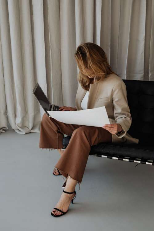 Elegant businesswoman in her office