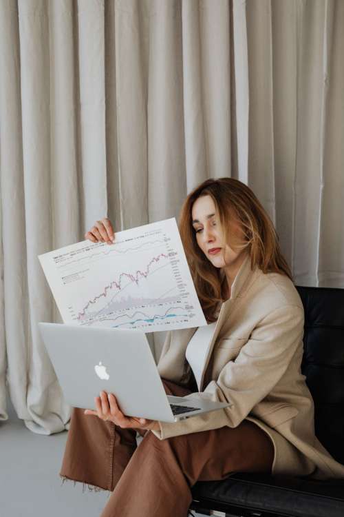 Elegant businesswoman in her office