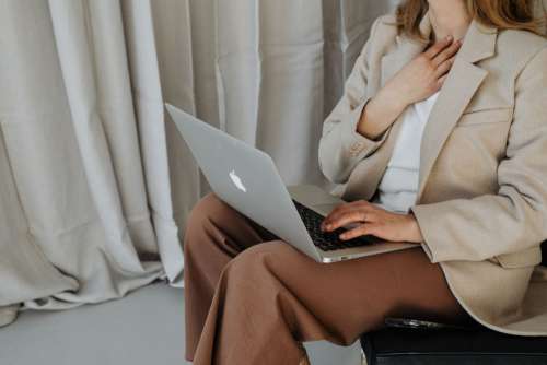 Elegant businesswoman in her office