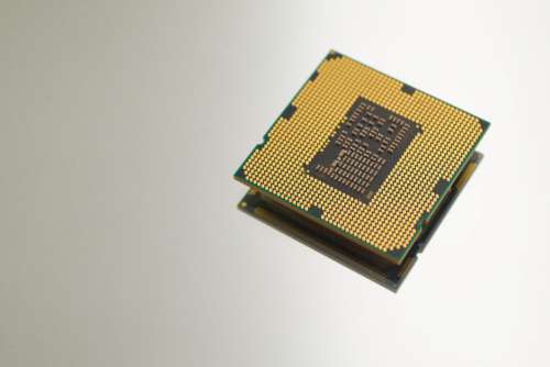 CPU Processor Chip No Cost Stock Image