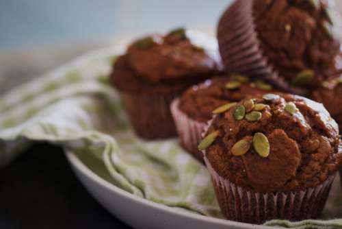 Baked Muffins Food No Cost Stock Image
