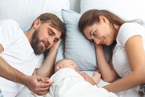 Mother Child Father No Cost Stock Image