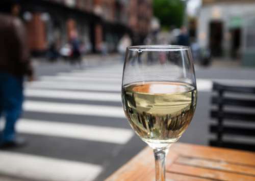 Wine Glass Table No Cost Stock Image