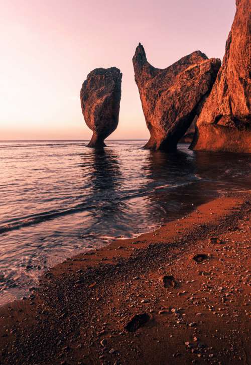 The edge of the beach vertical