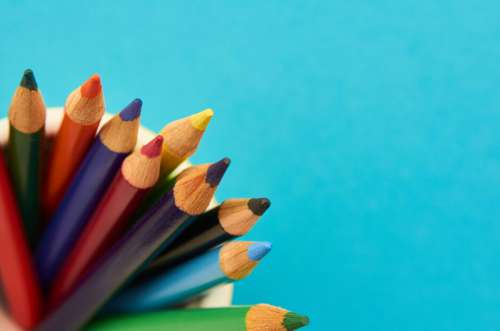 Colored Pencil Background No Cost Stock Image