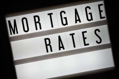 Mortgage Rates Finance No Cost Stock Image