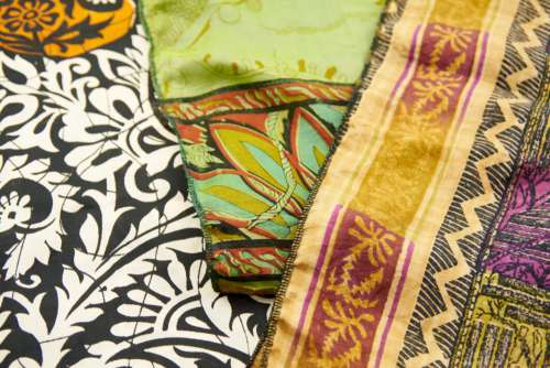 Sari Fabric Background No Cost Stock Image