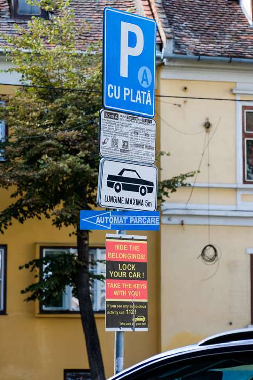 Parking Warning Sign