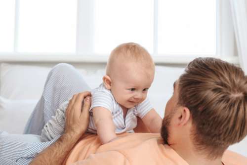 Father Child Together No Cost Stock Image