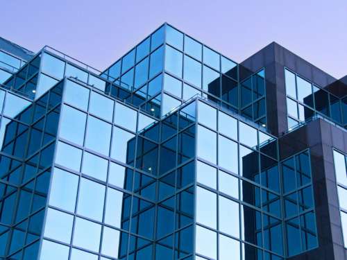Glass Wall Building No Cost Stock Image