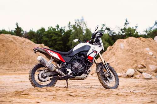 Motorbike at a sand quarry