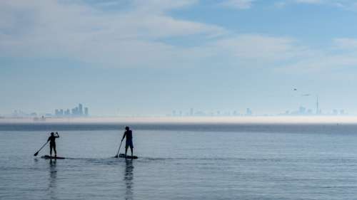 Paddle Boarding Water No Cost Stock Image