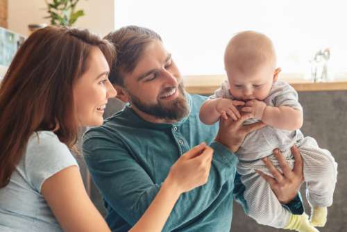 Happy Family Together No Cost Stock Image