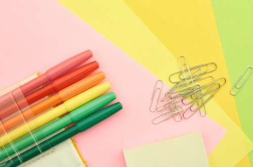 Office Supplies Background No Cost Stock Image